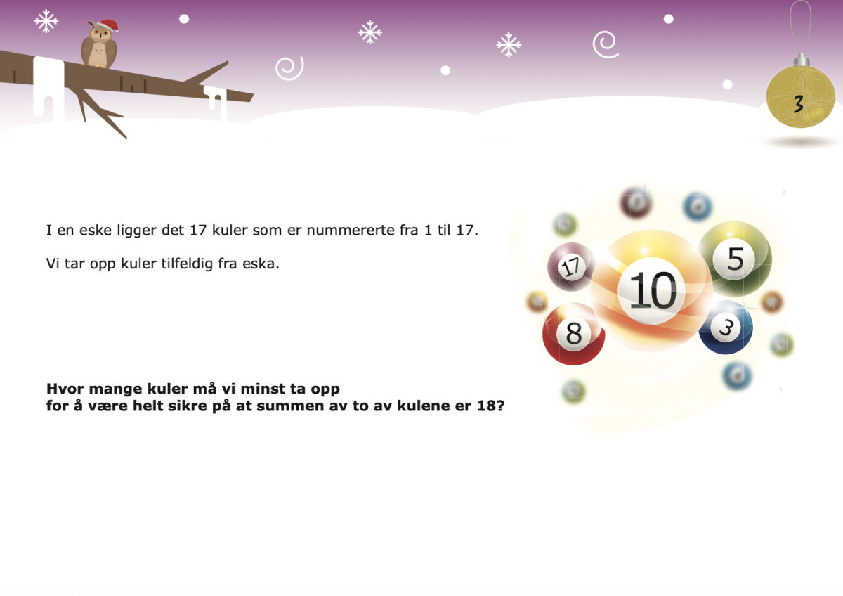 Lilla oppgave til julekalender 2022