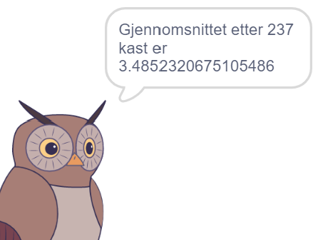 Ugle gir svar på gjennomsnitt med mange desimaler