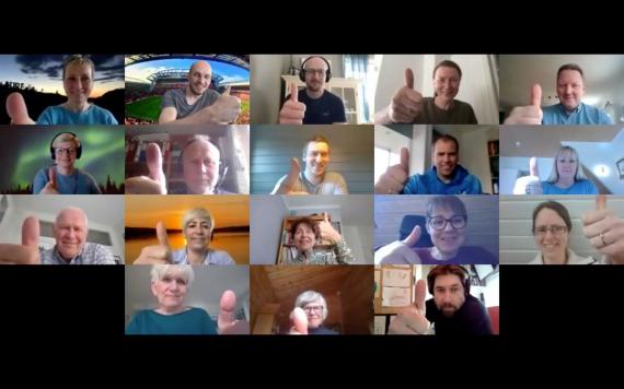 Skjermbilde av ansatte ved Matematikksenteret