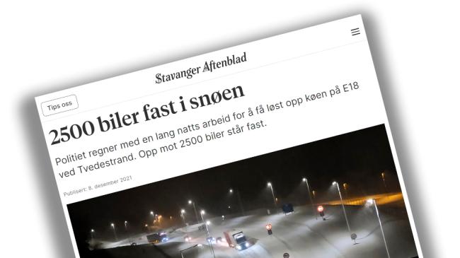 Oppgaven "Bilkø i snø"