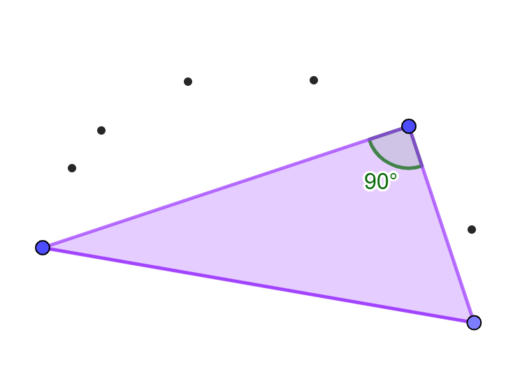 Tegn en dynamisk, rettvinklet trekant