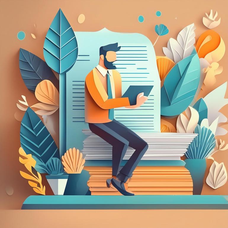 person som sitter med budsjett