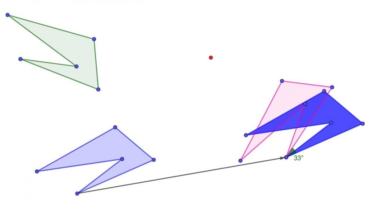 Kongruensavbilding av en femkant.
